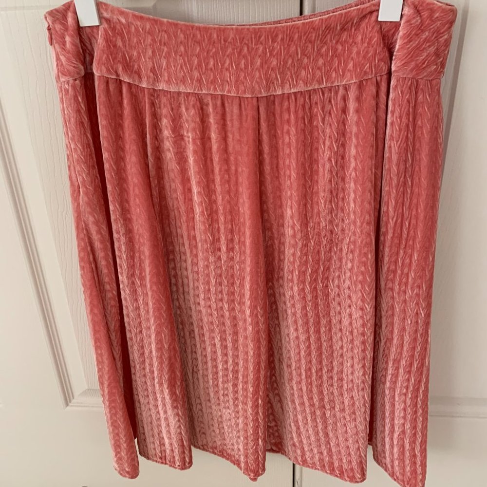 Coral CALVIN KLEIN Velour Skirt, Size 8, EUC